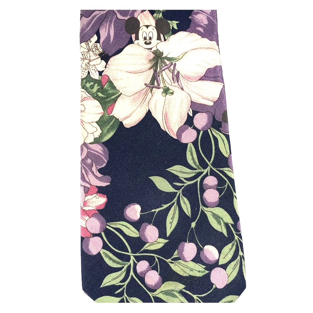 Mickey floral tie